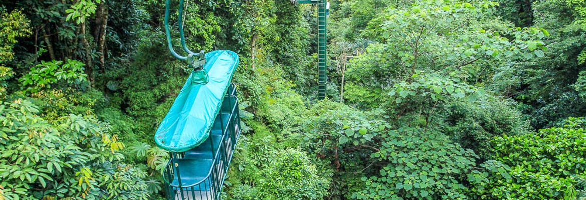 rainforest adventures aerial tram closeup 2