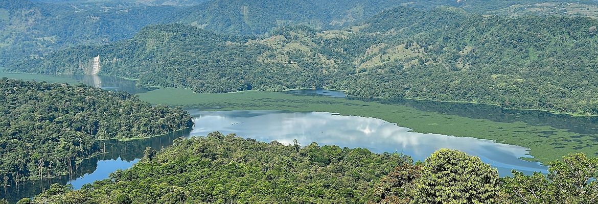 turrialba volcano with its dam