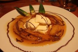 bananas flambe drizzled chocolate 8