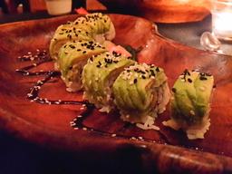 caterpillar roll at buddha eyes restaurant