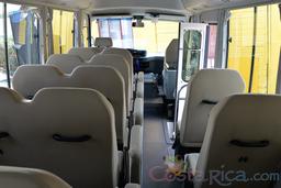 20 passenger coaster van seat row back view