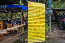 marisqueria corcovado seafood menu sign