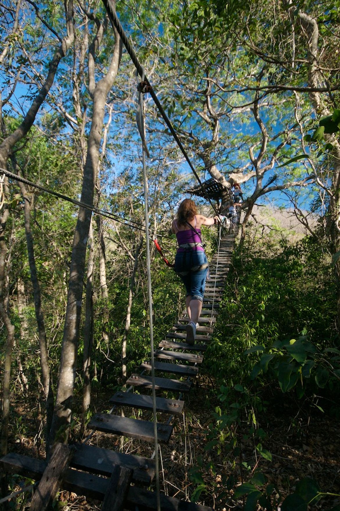 Hiking to First Canopy Platform in Samara