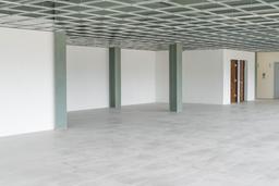 floor view of restrooms and other area