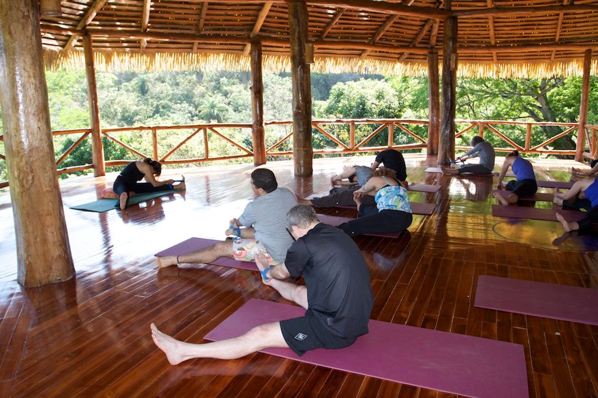 Yoga Session at Wellness Retreat