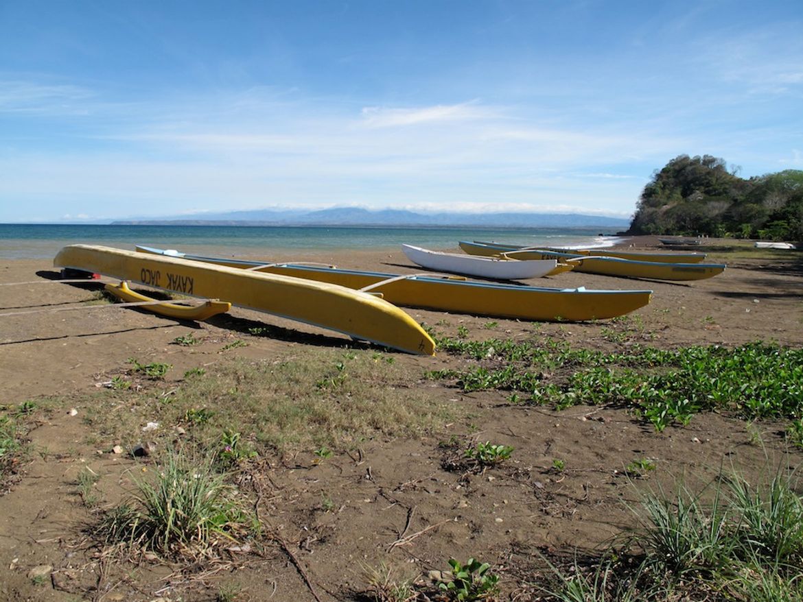 Sea Kayaks Beached on Playa Agujas