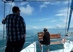 sunset sails catamaran open ocean 2