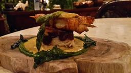 park cafe sautee shirmp with asparagus