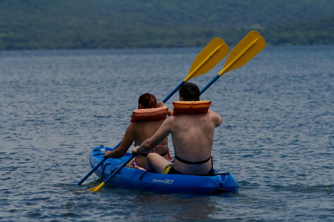 Tandem Kayak in Papagayo Bay