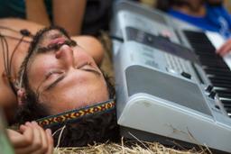 man sleeping envision festival costa rica