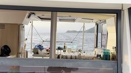 kitchen view 41 foot luxury charter catamaran guanacaste