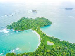 manuel antonio national park cathedral point looking south aerial views