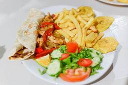 chicken fajita at soda marbella puerto jimenez