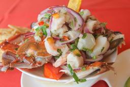 seafood cocktail close up