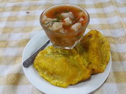 sea bass ceviche with patacones at perla del sur restaurant 2