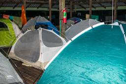 camping platform in sirena ranger station corcovado national park