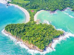 manuel antonio national park cathedral point looking north aerial views