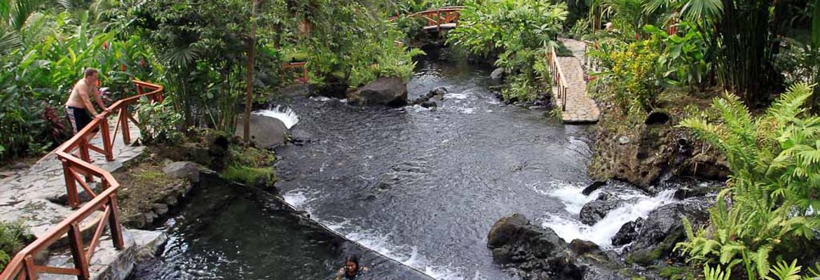 view from above tabacon cascading river 1
