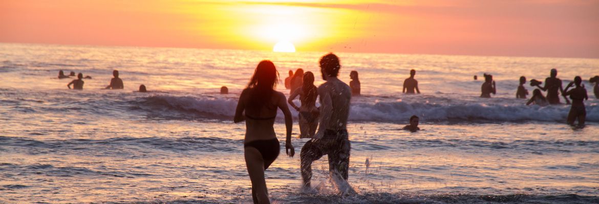 enjoying the waters at sunset envision festival costa rica