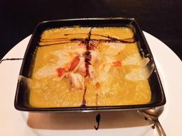 auyama pumpkin soup at buddha eyes restaurant