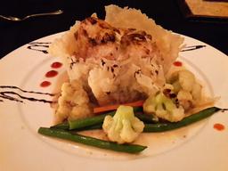 red snapper wrapped in tempura shell at buddha eyes restaurant