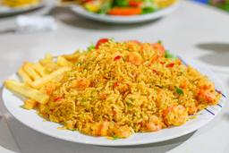 arroz con pollo at soda marbella in puerto jimenez costa rica