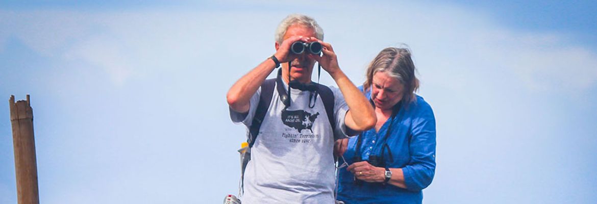 seniors and son bird watching la leona costa rica
