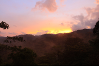 pocosol station sunset 
 - Costa Rica