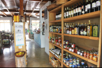shelves inside samaraorganics 
 - Costa Rica