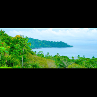 drake bay verdant coastline
 - Costa Rica