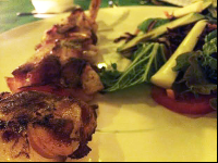        bacon wrapped shrimp skewer
  - Costa Rica