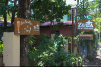 Zula Restaurant Santa Teresa Street Sign
 - Costa Rica