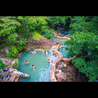 aerial view of main rio negro hot springs pools rincon de la vieja
 - Costa Rica
