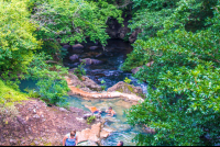 Cold Water River View With A Warm Pool Hot Springs Pools Rincon De La Vieja
 - Costa Rica