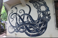        octupus wall painting casa del mar hostel 
  - Costa Rica