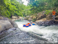 Sliding On Rock Surfaces Rio Negro Tubing Rincon De La Vieja
 - Costa Rica
