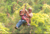 Young Girl Riding With A Guide Tizati Zip Line Rincon De La Vieja
 - Costa Rica