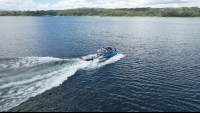 aerial view of a wakesurfing lesson on lake arenal
 - Costa Rica