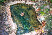 Lady Soaking On A Warm Cement Pool Hot Springs Pools Rincon De La Vieja
 - Costa Rica