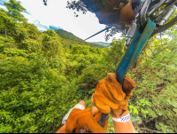 Starting The Second Cable Of White River Canyon Zip Line Rincon De La Vieja
 - Costa Rica