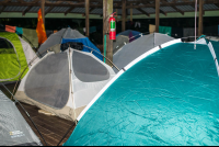        Camping Platform In Sirena Ranger Station Corcovado National Park
  - Costa Rica