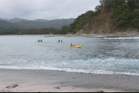 kayak arrive chora island 
 - Costa Rica