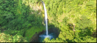        Fortuna Waterfall Front Aerial View With Pond
  - Costa Rica