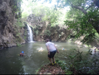 jumping la gata waterfall 
 - Costa Rica