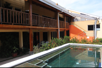 pool and courtyard samara inn 
 - Costa Rica