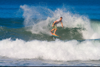        Surfing Guiones Beach Nosara
  - Costa Rica
