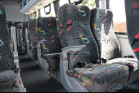        Passenger Hino Senior Coach Seat Row Close Up
  - Costa Rica