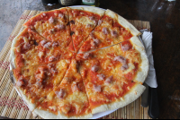        italian sausage pizza aerial
  - Costa Rica