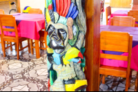 mask on a column las vegas restaurant 
 - Costa Rica