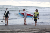        Three Surfers In Guiones Beach
  - Costa Rica